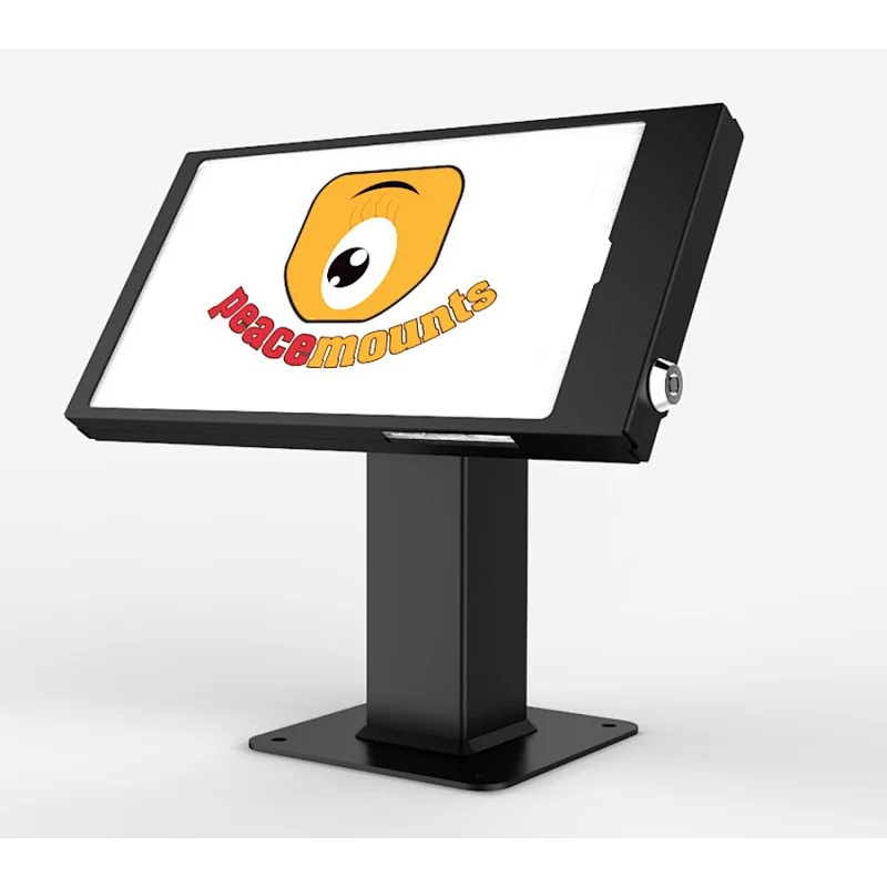 Lockable Security Anti Theft Tilt 180 Degrees Swivel 360 Degrees SPCC 7 Inch PC Adjustable Tablet Stand Holder