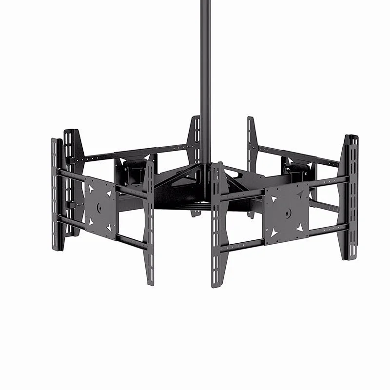 Peacemounts LCD TV Monitor 90 Degree Rotation Tilt  4 Screens Flip Down Ceiling TV Wall Mount