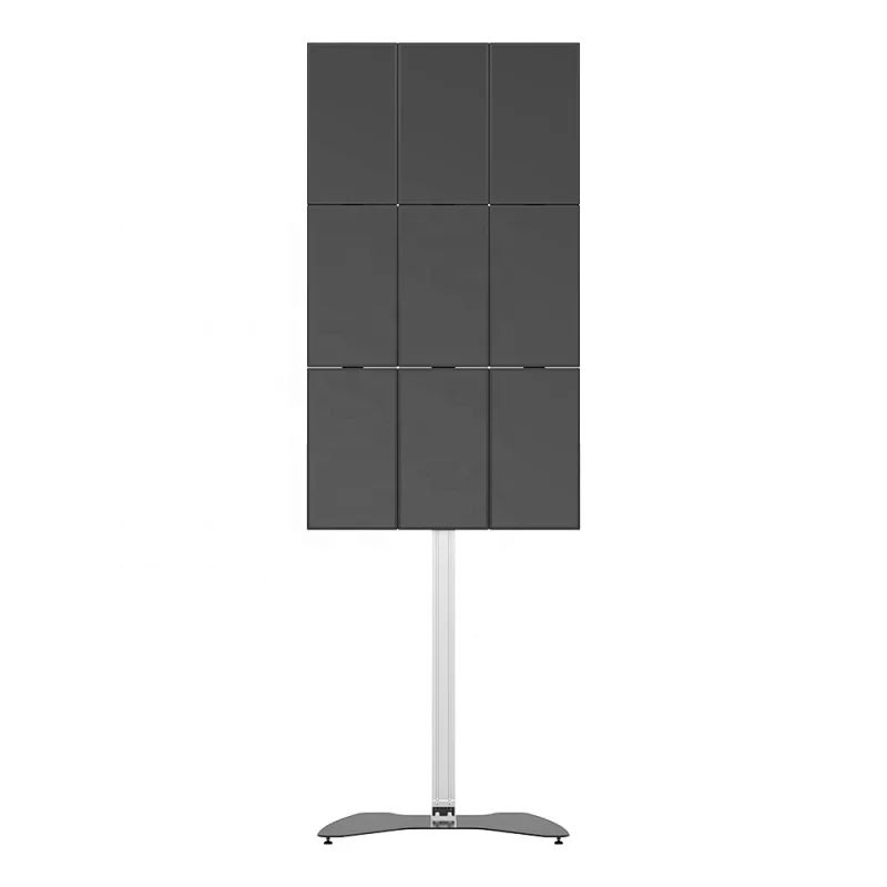 Full Motion Multi-Screen 9 Screens Durable Adjustable Floor TV Stand for LED LCD