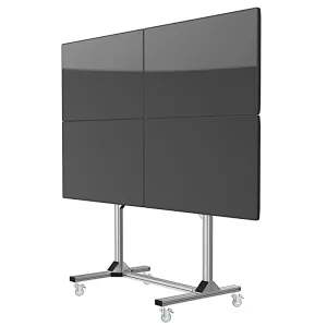 VESA 600 X 400 4 Screens Modern Monitor Mount Adjustable Moveable TV Floor Stand