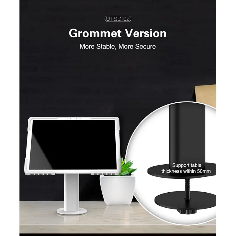 Anti-theft 7-14 INCH Desk Grommet Stand Only Universal Desktop tablet stand Holder