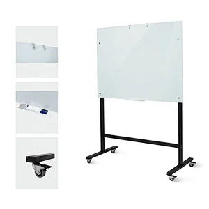 Single Side Reusable Dry Erase Tempered Glass Surface Whiteboard