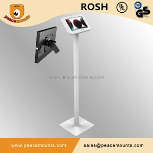 Color support customer design rotating tilt metal display tablet floor stand