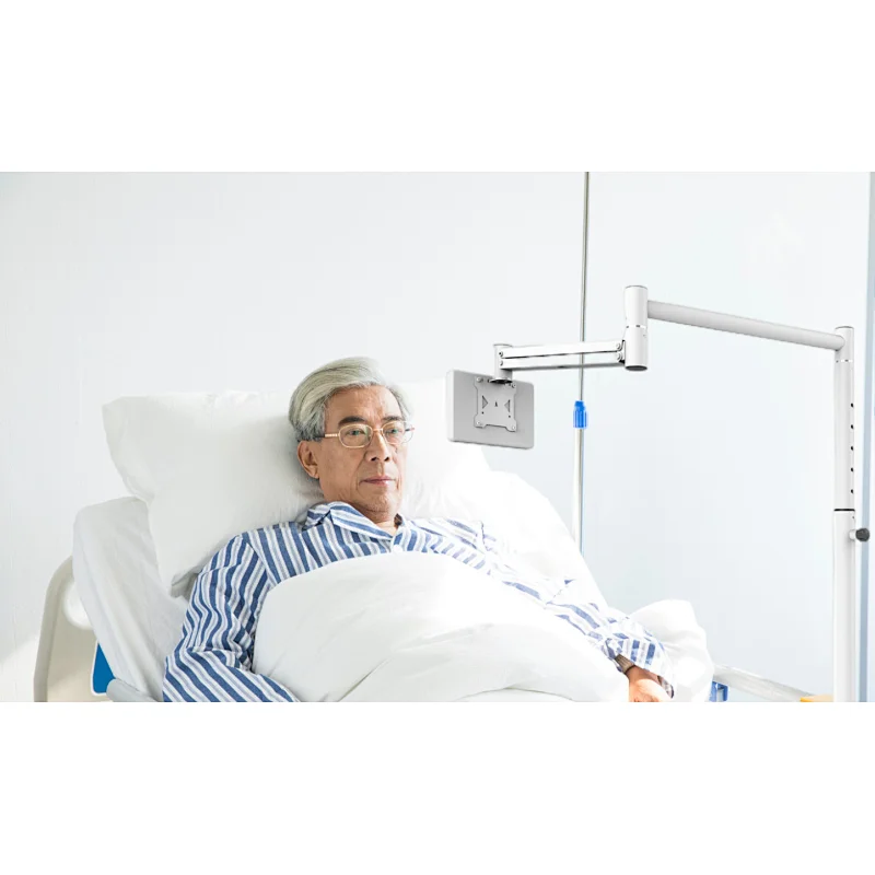 Height Adjustable Flexible Long Arm Rotate Mullti-angle for Hospital Home Use beside bed tablet mount