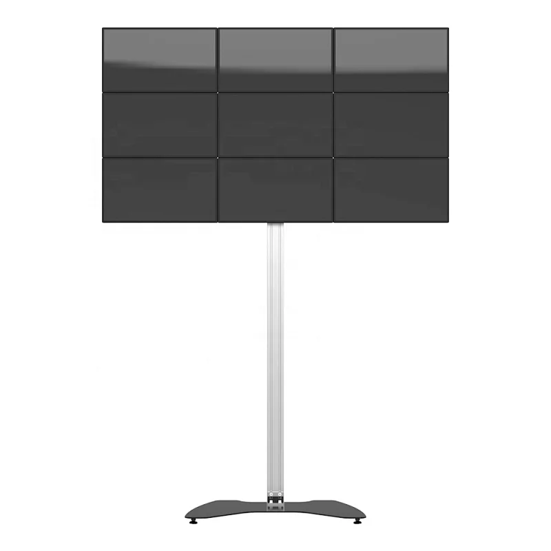 Full Motion Multi-Screen 9 Screens Durable Adjustable Floor TV Stand for LED LCD