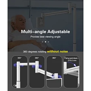 Height Adjustable Flexible Long Arm Rotate Mullti-angle for Hospital Home Use beside bed tablet mount