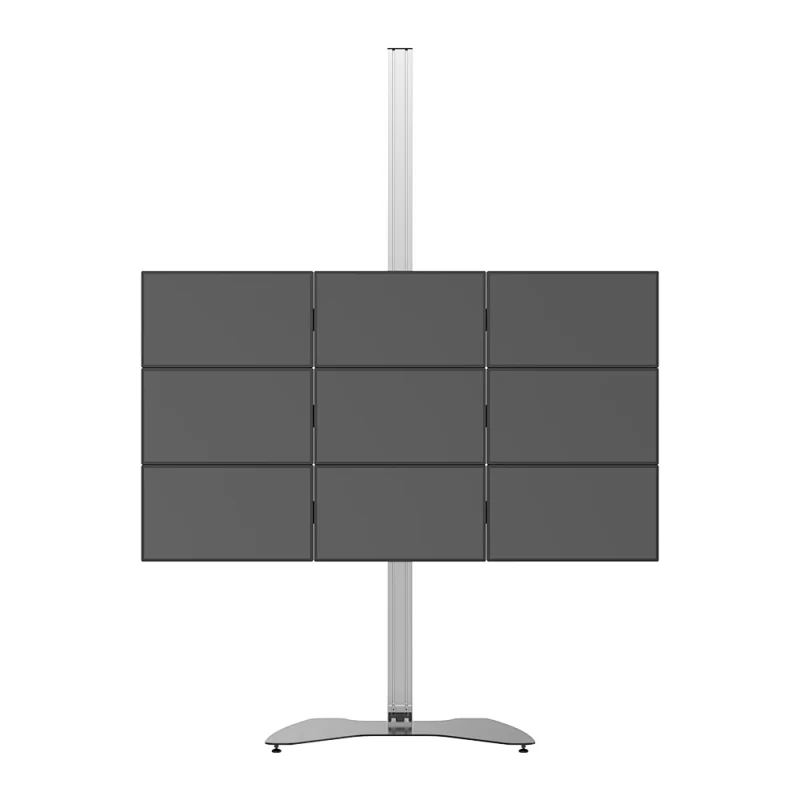 Full Motion Multi-Screen 9 Screens Durable Adjustable Floor TV Stand for LED LCD