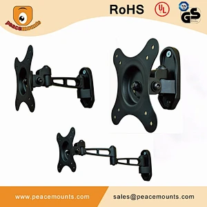 Fold Aluminum TV Wall Mount With Two Extendable Swivel Arms For 10-24 Inch LED TV