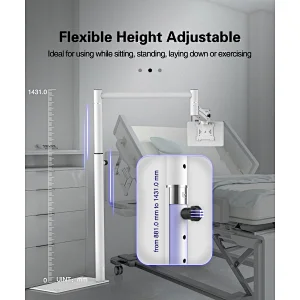 Height Adjustable Flexible Long Arm Rotate Mullti-angle for Hospital Home Use beside bed tablet mount