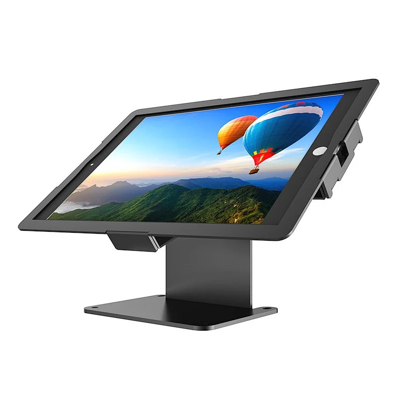 Tilted Customized slim tablet stand with lock