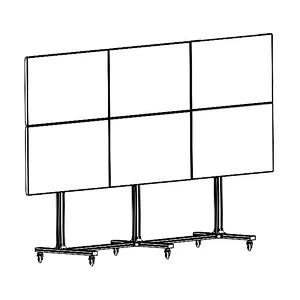 Peacemounts ML-03 moveable adjustable 6 monitor screens modern monitor mount tv floor stand tv wall mounts for 32
