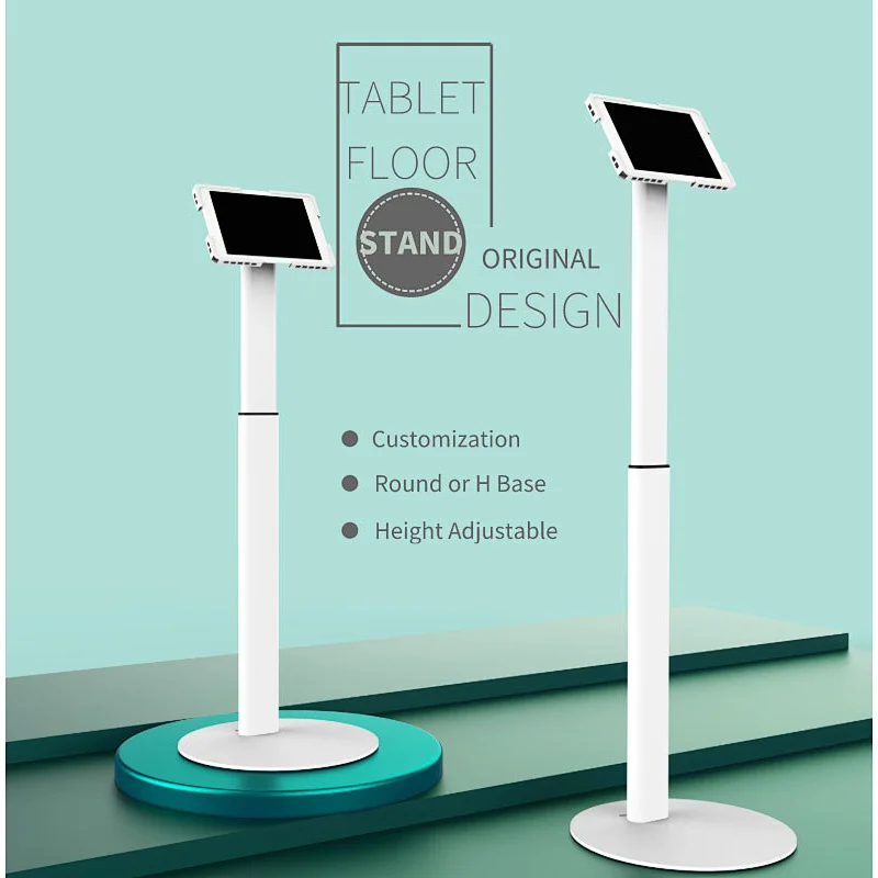 Tablet kiosk stand With Swivel 360 degreeTablet Enclosure  adjustable flexible folding for ipad stand