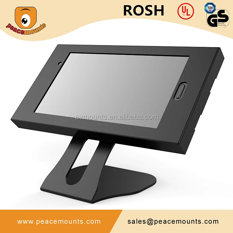 Wholesale Customized Black White Swivel 360 Degrees Adjustable Tablet Kiosk POS Stand Holder For VESA 75 and 100