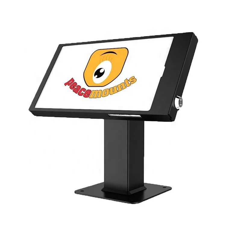 Lockable Security Anti Theft Tilt 180 Degrees Swivel 360 Degrees SPCC 7 Inch PC Adjustable Tablet Stand Holder