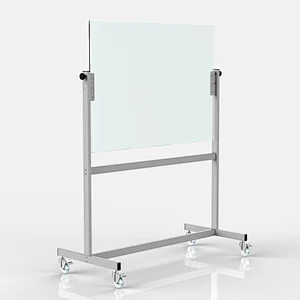 NEW Thick 8mm Tempered Glass and SPCC Transparent Removable Glass Board Whiteboard With Non marring Grip Swivel Casters