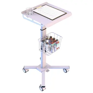 New Mobile Height Adjustable Medical Laptop Cart School Using Hospital trolley