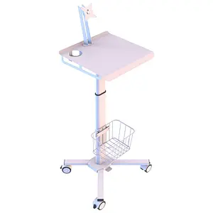 All in one workstation Height Adjustable Mobile Medical Laptop Cart Tablet VESA Hospital trolley for dental clinic