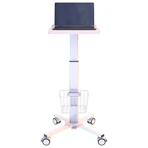 New Mobile Height Adjustable Medical Laptop Cart School Using Hospital trolley