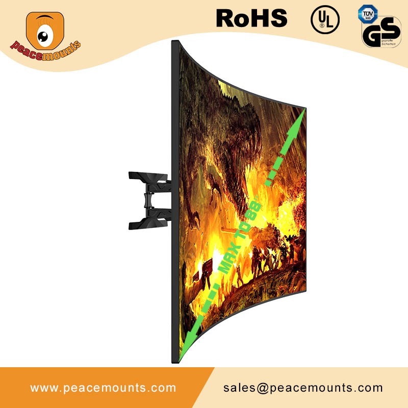 Full-motion Flat Panel TV wall bracket and curved tv wall mount for 32-88inch