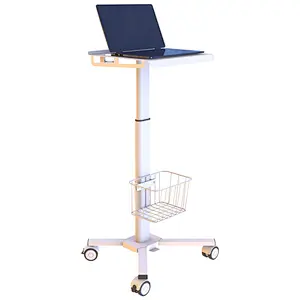 New Mobile Height Adjustable Medical Laptop Cart School Using Hospital trolley
