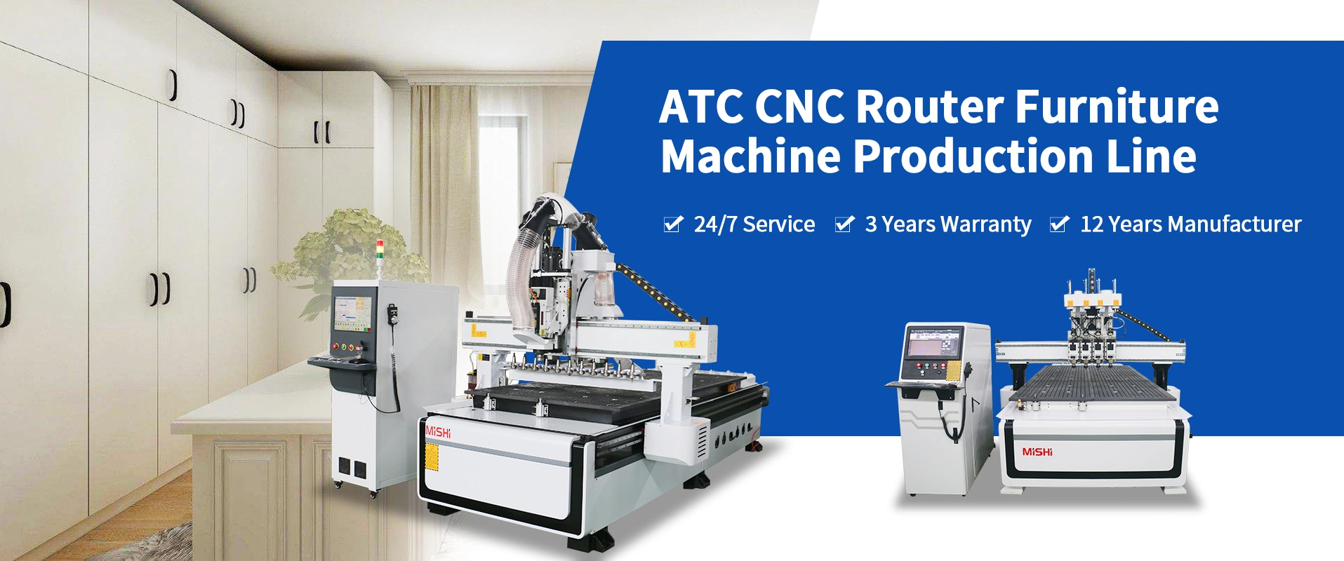 Production Line CNC Router atc 1325 5 axis Wood Working Automatic Loading and Unloading Nesting Machine for furniture cabinet