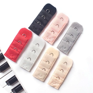 2021 popular elastic bra extender 3 hook and eye tape black
