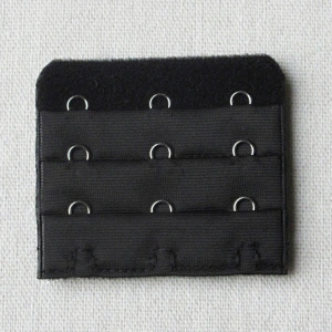 2021 popular elastic bra extender 3 hook and eye tape black