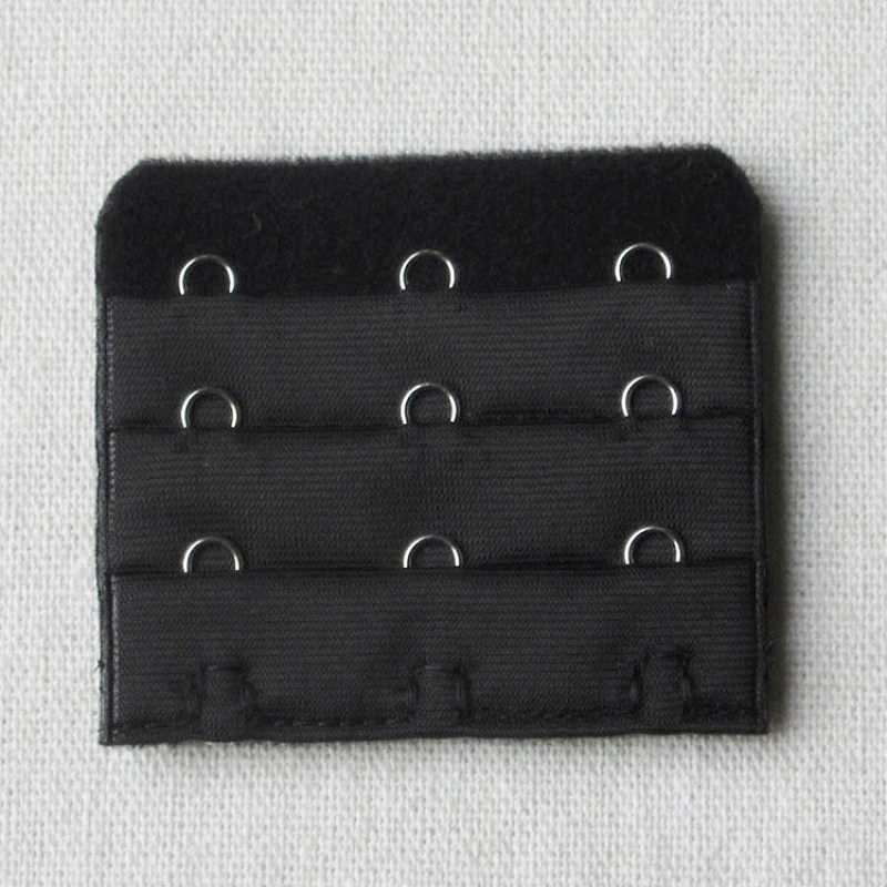 2021 popular elastic bra extender 3 hook and eye tape black