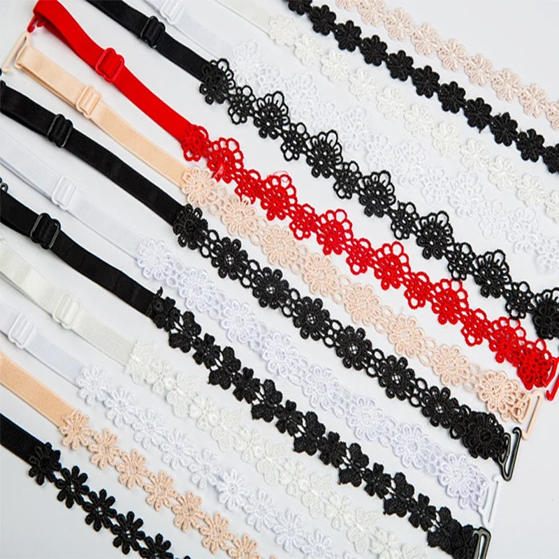 Wholesale Beautiful sunflower lace shoulder straps bra straps as underwear accessories