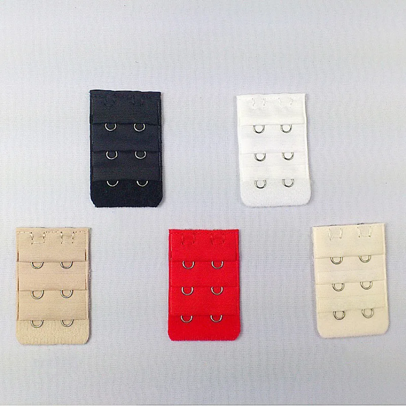 2021 popular elastic bra extender 3 hook and eye tape black