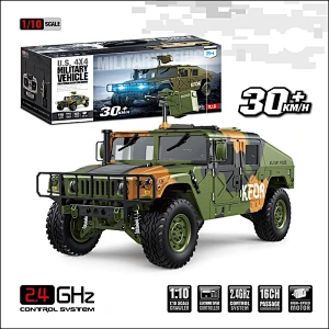 New arrival 1:10 remote radio control 2.4G toy military rc car