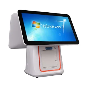 15.6inch touch screen Win 10  All in One  POS machine Terminal with Printer Restaurant/hotel/Supermarkets  computer