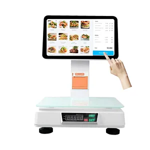 15.6inch Touch aio consuming POS cashier i3 CPU 4GB Win10 touch dual screen pos system pos machine