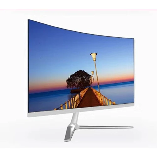 24-inch Curved screen display 1920*1080, VGA,  white desktop computer monitor Office games