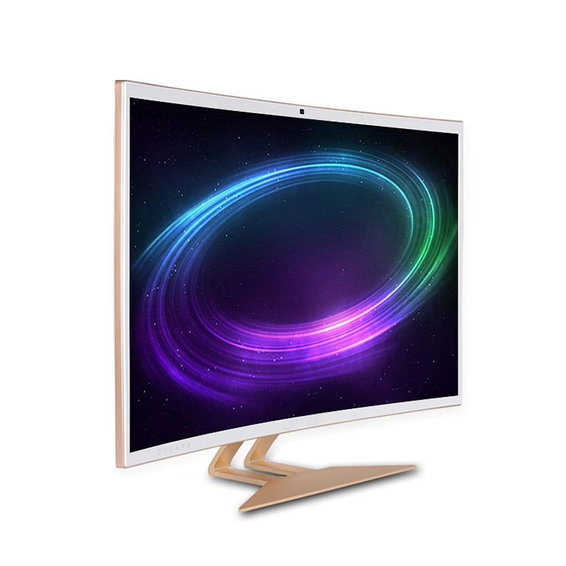 24-inch Curved screen display 1920*1080, VGA,  white desktop computer monitor Office games