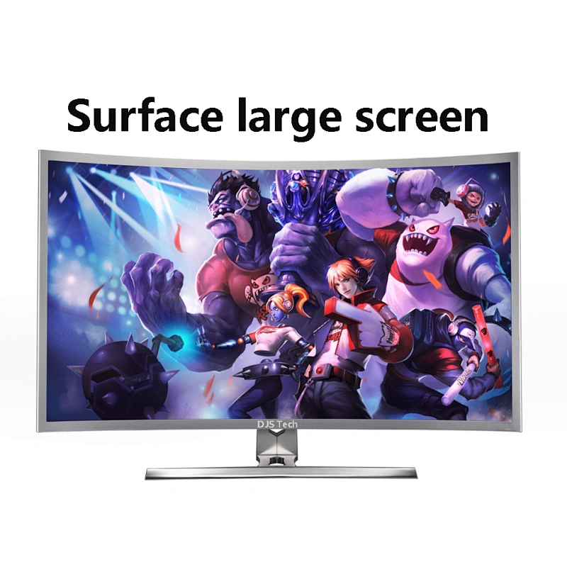 24-inch Curved screen display 1920*1080, VGA,  white desktop computer monitor Office games