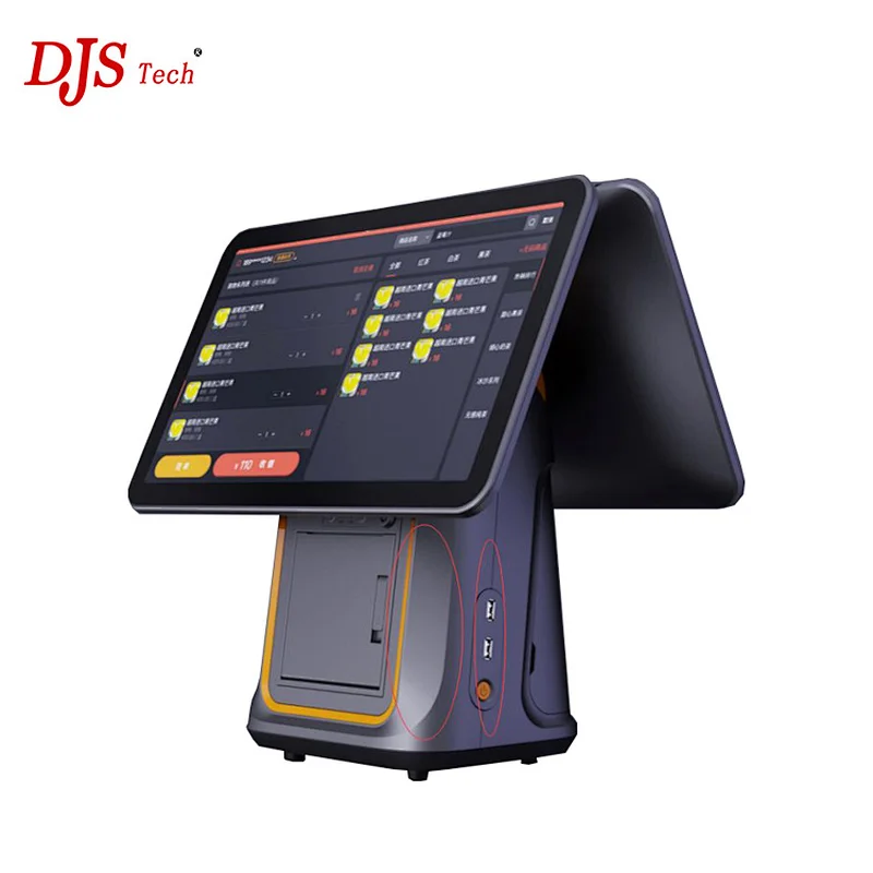 15.6inch touch screen Win 10  All in One  POS machine Terminal with Printer Restaurant/hotel/Supermarkets  computer