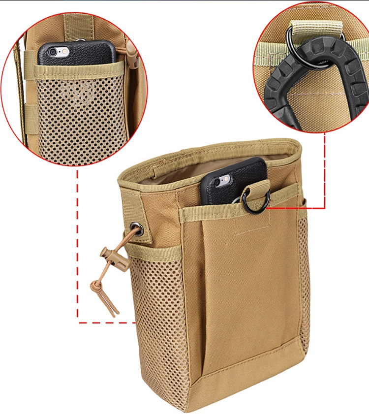 Molle System Hunting Tactical Magazine Dump Drop Pouch Reciclar Riñonera Bolsas de munición Airsoft Military Accessories Bag
