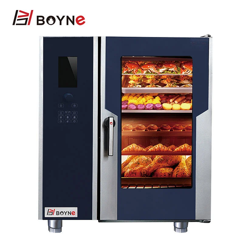 Professional LCDE Type Commercial Kitchen 6 Trays Electric Combi Oven