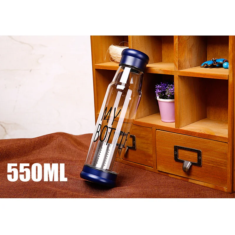 Private labels fitness borosilicate glass water drinking tumbler for protein shakes