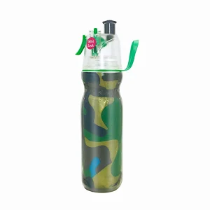 Best selling double layer PE plastic Spray Mist Bottle outdoor sports drink water bottle with straw