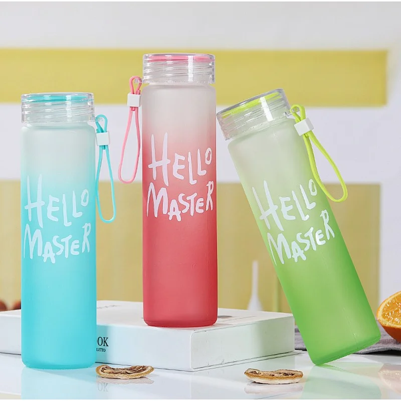 Eco friendly leak proof frosted portable outdoor sport water bottle