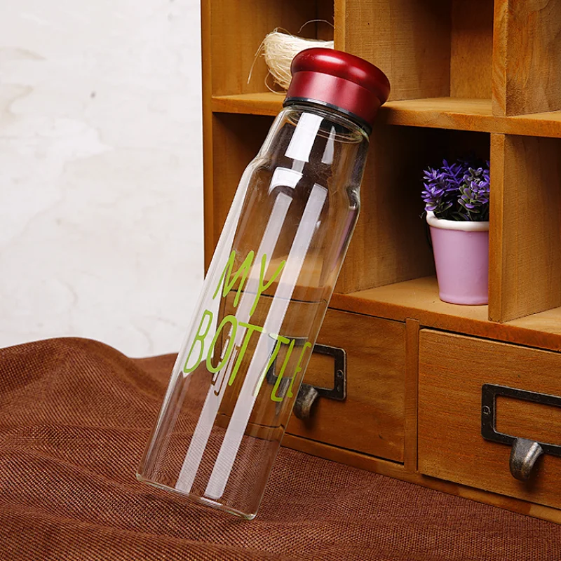 Private labels fitness borosilicate glass water drinking tumbler for protein shakes