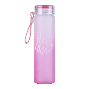 Crydtal bpa free frosted sport drinking custom label water bottle