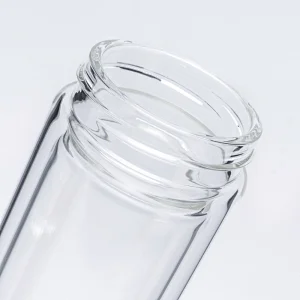 OEM 500ml Reusable Private Label Tea Infuser Glass Water Bottle with Bamboo Lid