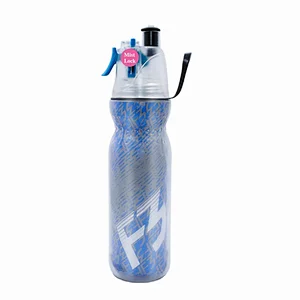 Best selling double layer PE plastic Spray Mist Bottle outdoor sports drink water bottle with straw