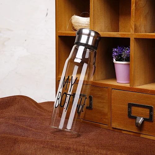 Private labels fitness borosilicate glass water drinking tumbler for protein shakes