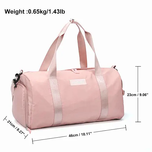 Water Resistant Sports Gym Travel Weekender Duffel Bag with Shoe Compartment