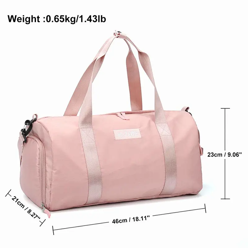 Water Resistant Sports Gym Travel Weekender Duffel Bag with Shoe Compartment