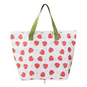 TOPCOOPER New Design All Over Printing Foldable cooler bag Folding tote lunch bag